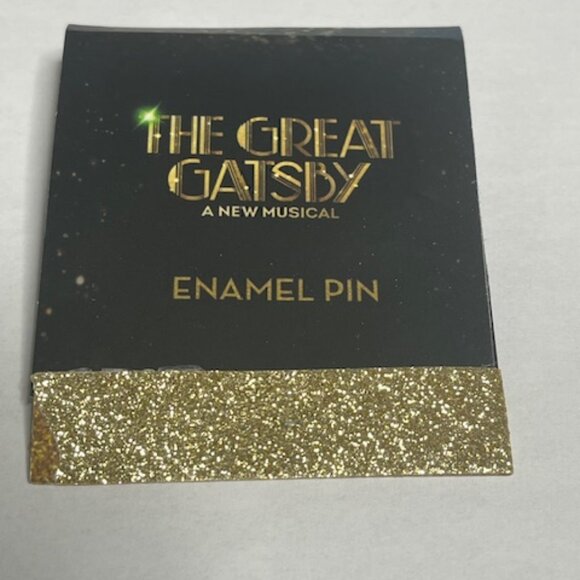 The Great Gatsby A New Musical Enamel Gold Tone Lapel Hat Vest Pin 1.5"x.75" - Picture 5 of 11